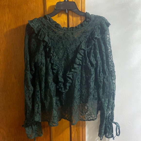 ASOS Ruffle Lace Blouse - Picture 3 of 9